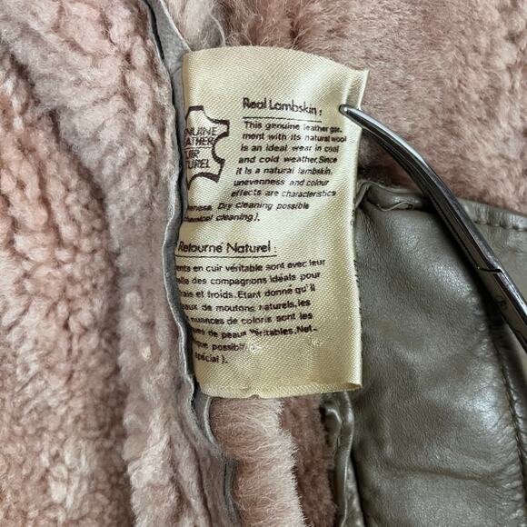 Vintage PEPCO Shearling Sheepskin Pennylane Fur Leather Coat S Made in Turkey - Picture 9 of 16